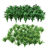 Green Plastic Heart&Sword Shaped Leaves Grass Ground Cover HO OO for Diorama