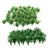 Green Plastic Heart&Sword Shaped Leaves Grass Ground Cover HO OO for Diorama