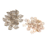 Maxbell 80 Pcs Natural Leaves and Flower Wood Embellishment DIY Decoration Crafts