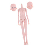 Maxbell 1/4 BJD Girl Doll Nude Body and Head Scuplt Doll DIY Making Accessories