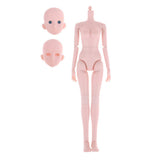 Maxbell 1/4 BJD Girl Doll Nude Body and Head Scuplt Doll DIY Making Accessories
