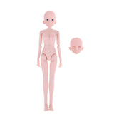 Maxbell 1/4 BJD Girl Doll Nude Body and Head Scuplt Doll DIY Making Accessories