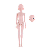 Maxbell 1/4 BJD Girl Doll Nude Body and Head Scuplt Doll DIY Making Accessories