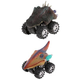 Maxbell 2 Pieces Kids Children Pull Back Car Dinosaur Figures Jurassic Toy Model