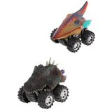 Maxbell 2 Pieces Kids Children Pull Back Car Dinosaur Figures Jurassic Toy Model