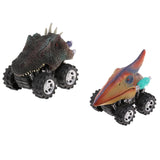 Maxbell 2 Pieces Kids Children Pull Back Car Dinosaur Figures Jurassic Toy Model