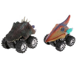 Maxbell 2 Pieces Kids Children Pull Back Car Dinosaur Figures Jurassic Toy Model