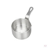 Maxbell 2pcs Stainless Steel Mini Sauce Pan Nonstick Small Milk Pan Kitchen Tools