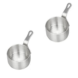 Maxbell 2pcs Stainless Steel Mini Sauce Pan Nonstick Small Milk Pan Kitchen Tools