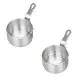 Maxbell 2pcs Stainless Steel Mini Sauce Pan Nonstick Small Milk Pan Kitchen Tools