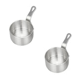 Maxbell 2pcs Stainless Steel Mini Sauce Pan Nonstick Small Milk Pan Kitchen Tools