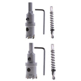 Maxbell 2pcs Carbide Tip Tool Steel Drill Bit Metal Cutter  22mm+26mm Reamer