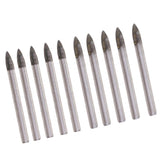 Maxbell 10pcs Triangular Drill Bits Set Tiles Ceramic Glass  Opener