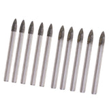 Maxbell 10pcs Triangular Drill Bits Set Tiles Ceramic Glass  Opener