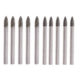 Maxbell 10pcs Triangular Drill Bits Set Tiles Ceramic Glass  Opener