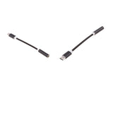 Maxbell 2 X Type C to 3.5mm Headphone Jack Adapter Converter for Moto Z / Le 2 Black