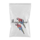Maxbell 2x Realistic Parrot Resin Bird Animal Ornament Hanging 31cm Look Left Red