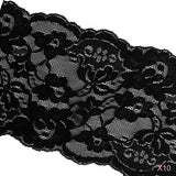 Maxbell 10Pcs 5 Yards Large Tiny Stretch Lace Trim Ribbon Mesh Trimming Black 15cm