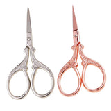 Maxbell 2Pcs Vintage Sewing Embroidery Scissor Cross Stitch Cutting Tool Silver Gold