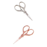 Maxbell 2Pcs Vintage Sewing Embroidery Scissor Cross Stitch Cutting Tool Silver Gold