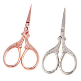 Maxbell 2Pcs Vintage Sewing Embroidery Scissor Cross Stitch Cutting Tool Silver Gold