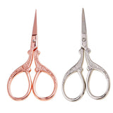 Maxbell 2Pcs Vintage Sewing Embroidery Scissor Cross Stitch Cutting Tool Silver Gold