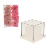 Maxbell Hollow Cube Plastic Candle Mold Tealight Candle Holder Mould & Dried Flowers