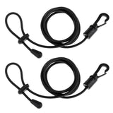 Maxbell 2 Pieces Safety Kayak Paddle Leash Fishing Rod Cord Black