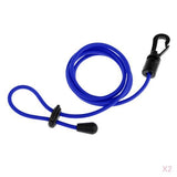 Maxbell 2 Pieces Safety Kayak Paddle Leash Fishing Rod Cord Royal Blue