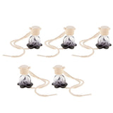 Maxbell 5Pcs 10ml Empty Perfume Bottle Car Hanging Pendant Home Decor Flower