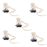 Maxbell 5Pcs 10ml Empty Perfume Bottle Car Hanging Pendant Home Decor Flower