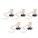 Maxbell 5Pcs 10ml Empty Perfume Bottle Car Hanging Pendant Home Decor Flower