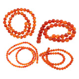 Maxbell 4 Strand Natural Beads Red Agate Stone AB Grade Beads DIY Crafts Size Mixed
