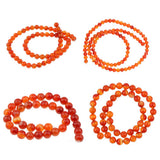 Maxbell 4 Strand Natural Beads Red Agate Stone AB Grade Beads DIY Crafts Size Mixed