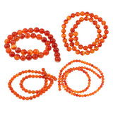 Maxbell 4 Strand Natural Beads Red Agate Stone AB Grade Beads DIY Crafts Size Mixed
