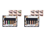 Maxbell 12pcs/set Shiny Eyeshadow Liquid Makeup Glitter Glow Eye Shadow Shimmer
