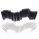 Maxbell 60Pcs 35mm 2BA Thread Plastic Dart Stems Shafts Soft Tip Darts White & Black