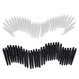 Maxbell 60Pcs 35mm 2BA Thread Plastic Dart Stems Shafts Soft Tip Darts White & Black