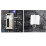 Maxbell Stainless Steel Wall Mounted Toilet Roll Holder+Grocery Bag Dispenser
