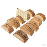 Maxbell 30Pcs Rustic Wood Place Card Holder Party Wedding Table Name Card Holder