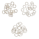 Maxbell 60 Pieces 4mm 5mm 6mm Mixed Jewelry Findings Sterling Silver Open Jump Rings