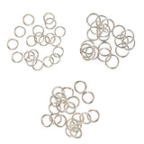 Maxbell 60 Pieces 4mm 5mm 6mm Mixed Jewelry Findings Sterling Silver Open Jump Rings