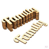 Maxbell 20 Pieces Natural Family Wooden Craft Cut Wooden Pieces Card Making DIY