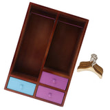 Maxbell 1/6 Doll House Wooden Wardrobe & Clothes Hangers Model Furniture Accessories