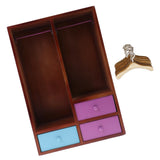 Maxbell 1/6 Doll House Wooden Wardrobe & Clothes Hangers Model Furniture Accessories