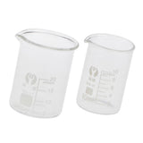 Maxbell Low Form Glass Measuring Graduated Beaker Chemistry Lab glassware 20ml 10ml