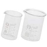 Maxbell Low Form Glass Measuring Graduated Beaker Chemistry Lab glassware 20ml 10ml