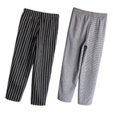 Maxbell 2x Chef Working Pants Elastic Cook Work Trousers XXL Stripe + Houndstooth