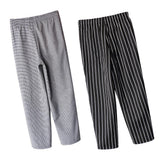 Maxbell 2x Chef Working Pants Elastic Cook Work Trousers XXL Stripe + Houndstooth