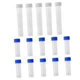 Maxbell 5Pcs 10ml&10Pcs 5ml Plastic Graduated Cryovial Test Tube Sample w/ Screw Cap